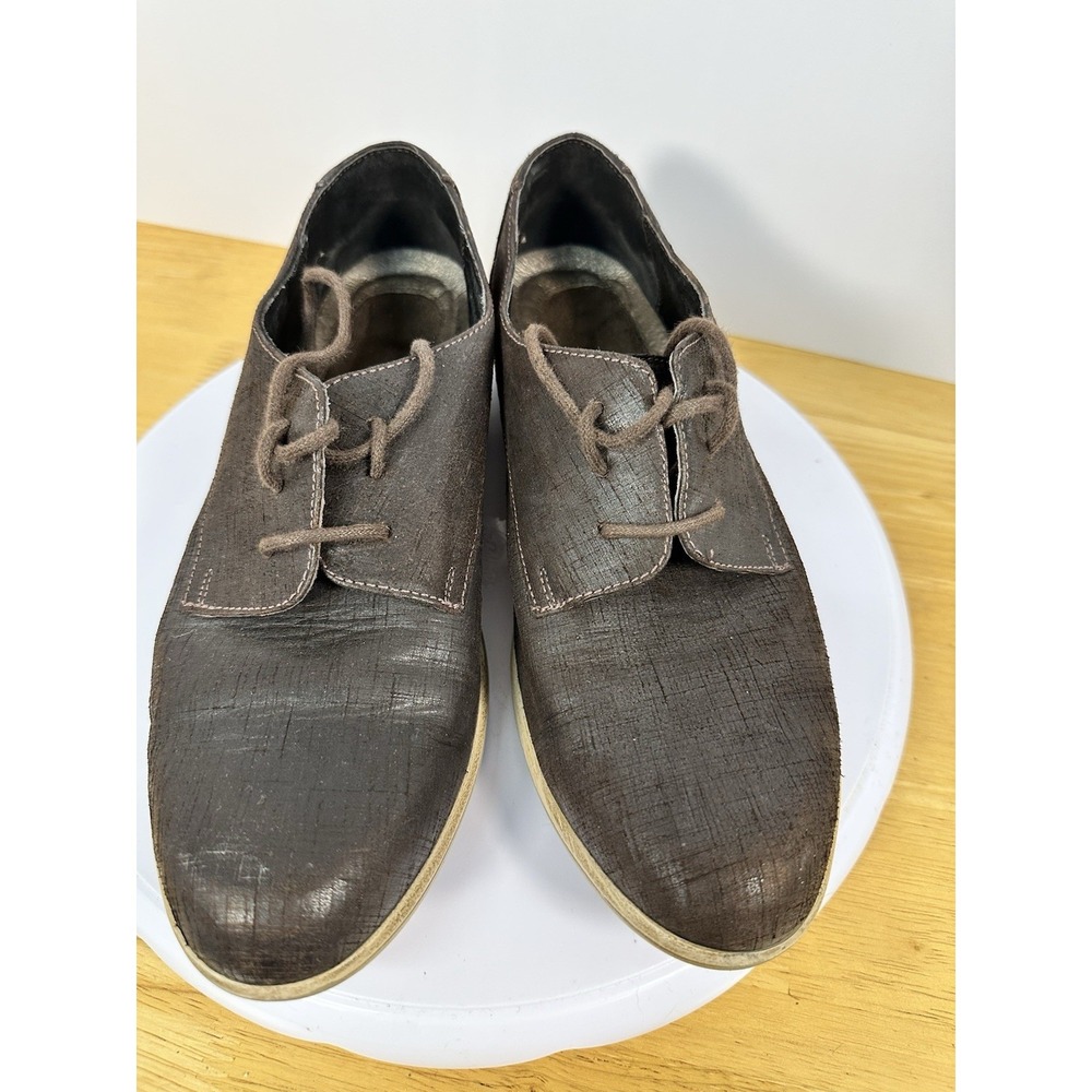 Naot Women's Kedma Lace Up Mine‎ Brown Leather Shoes EU 38/ US 7